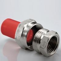 Муфта полипропиленовая ПП НГ (AntiFire) с внутренней резьбой ВР разъемная Дн- 40х1"