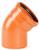 ОТВОД ДЛЯ НАРУЖНОЙ КАНАЛИЗАЦИИ (ОРАНЖЕВЫЙ) ДН 110 45 ГРАД