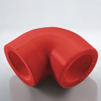 Угольник 90 гр полипропиленовый ПП НГ (AntiFire) Дн- 63